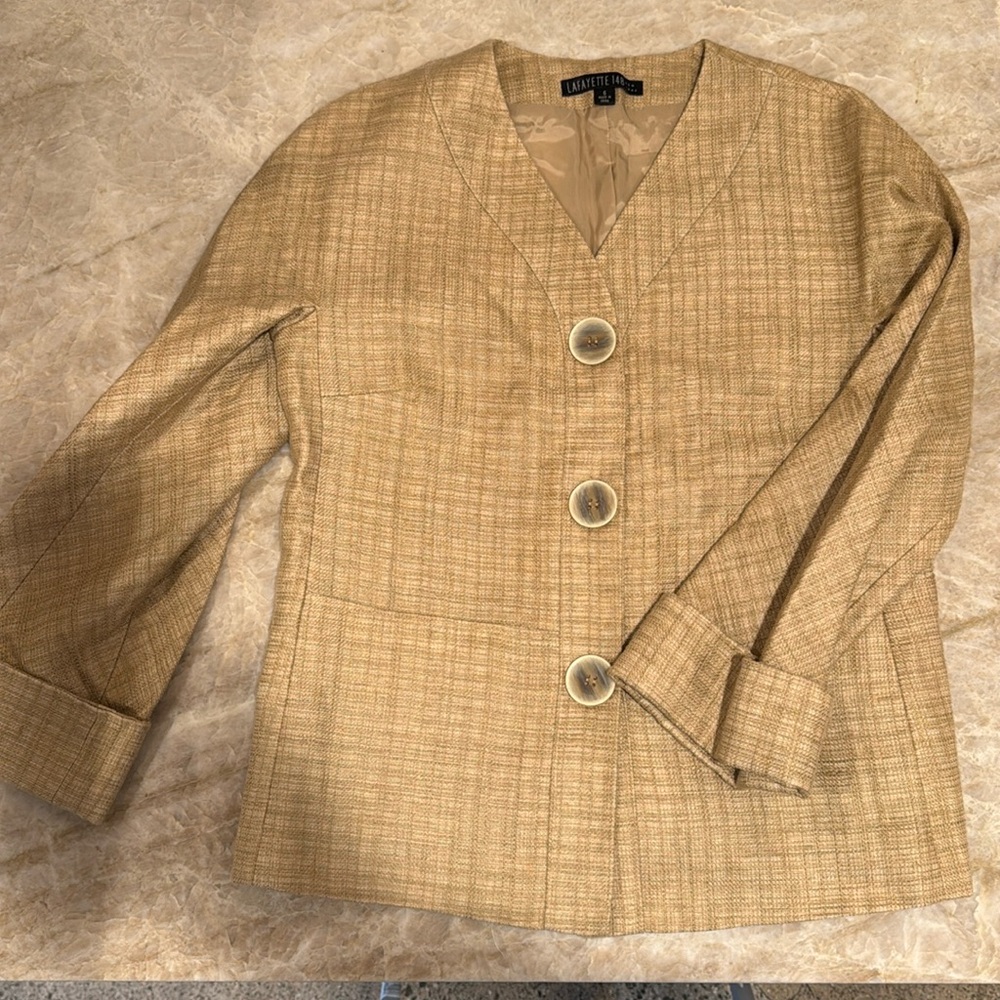 Lafayette148 Linen/Silk Blazer